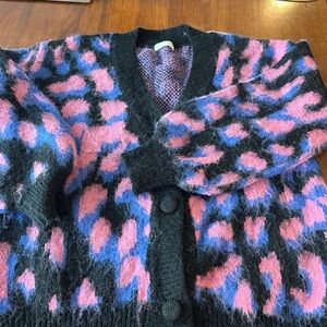 Stylish Pink and Blue Women's Sweater